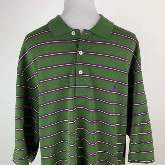 POLO Golf Ralph Lauren Pima Cotton Striped Polo Shirt XL - Picture 2 of 7